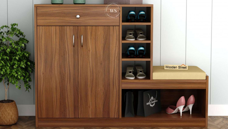 Wooden Shoe Rack with Storage - Elegant & Practical