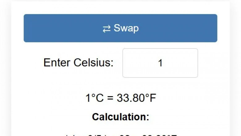 Convert C to F