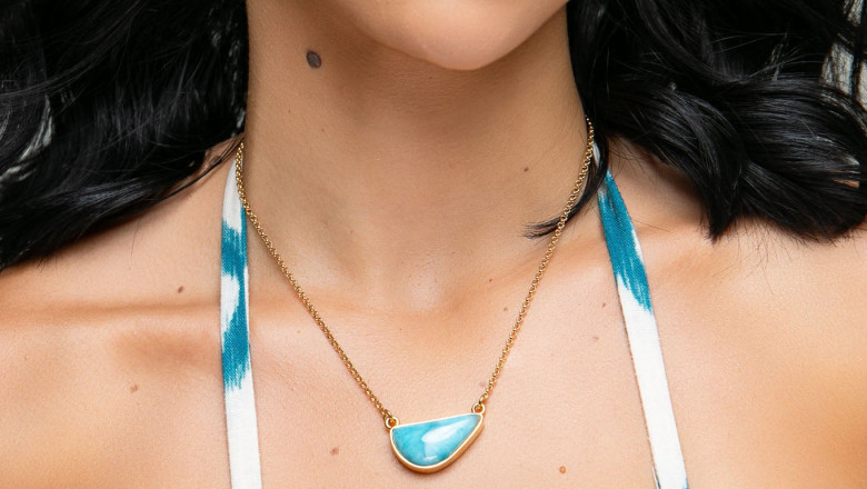 Luxury Larimar Earrings: Shop Unique Blue Gemstone Pieces