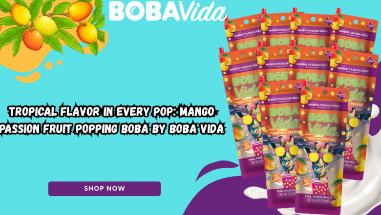 Tropical Flavor in Every Pop: Mango Passion Fruit Popping Boba by Boba Vida