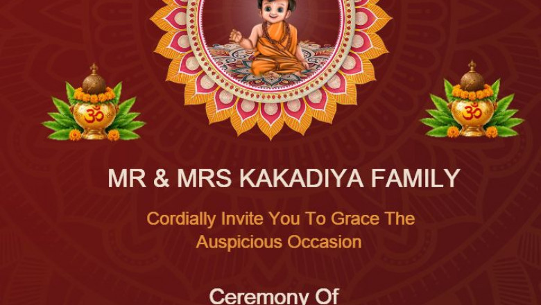 Free Online Thread Ceremony Invitation Card – Design, Customize & Share Instantly
