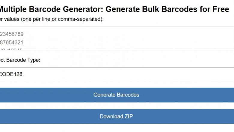 Bulk Barcode Generator Online