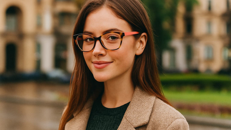 Stylish White Designer Glasses & Blue Tint Eyeglasses | EyeWeb