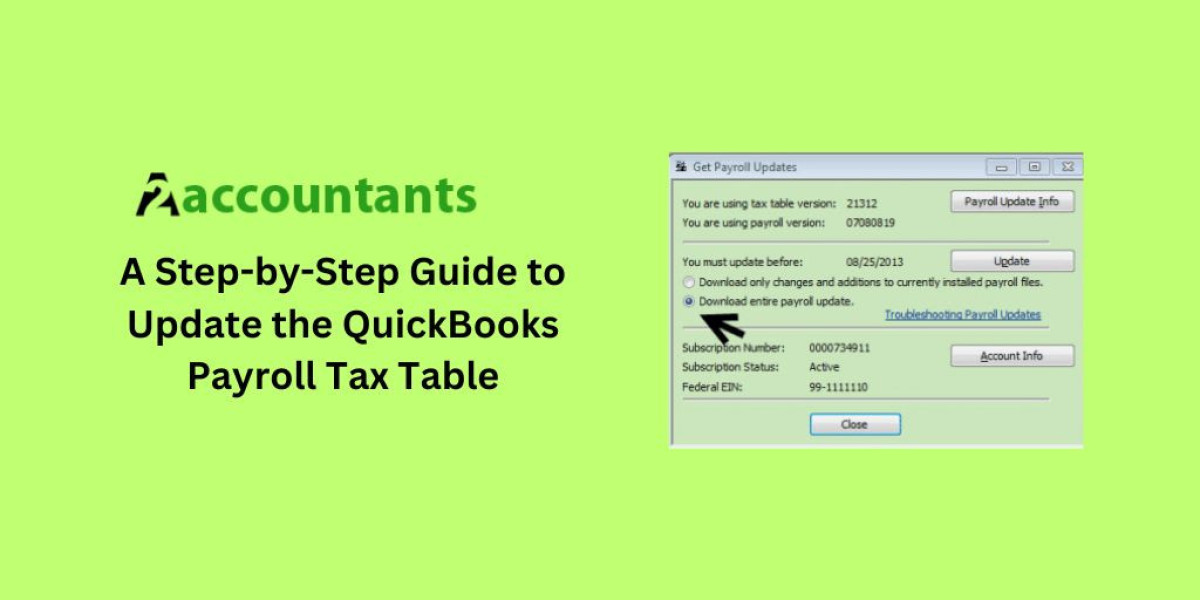 A Step-by-Step Guide to Update the QuickBooks Payroll Tax Table