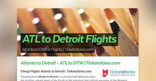ATL to Detroit Flights | Smore Newsletters