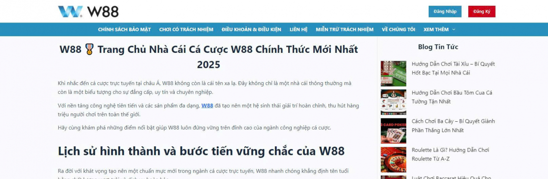 W88  Trang Chủ W88 Chính Thức Mới Nhất 2025 Cover Image