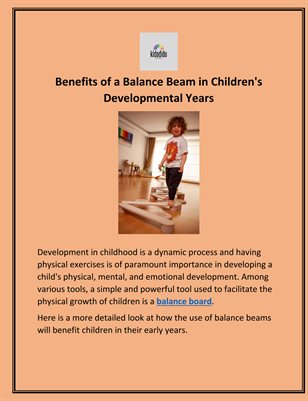 Balance Beam | Benefits of a Balance Beam in Childr… | MagCloud