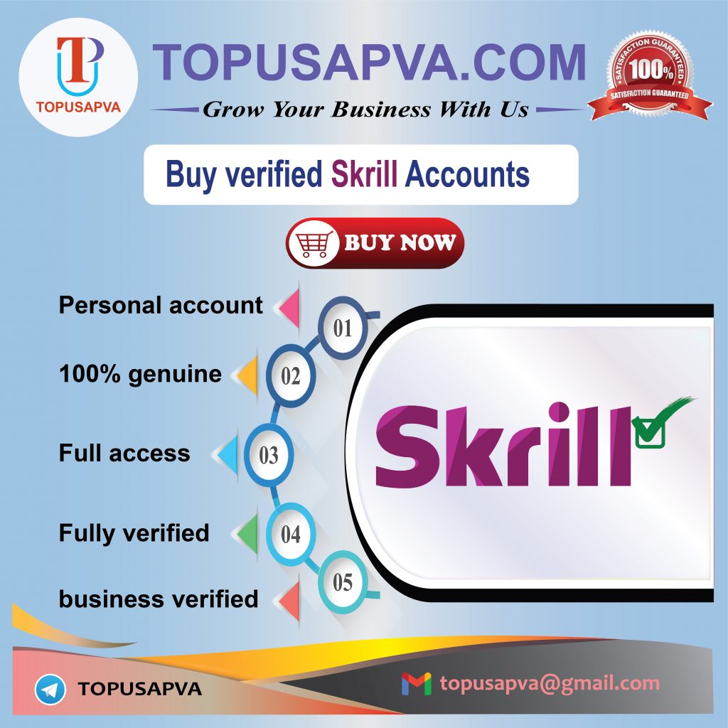 Buy Verified Skrill Accounts - 100 Durable & Safe Accounts