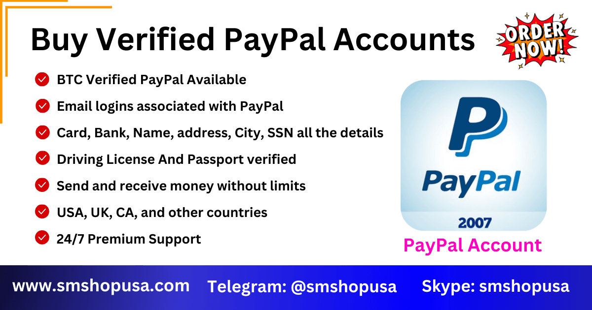 Buy Verified PayPal Accounts – Trusted, Safe & Fast Deliver