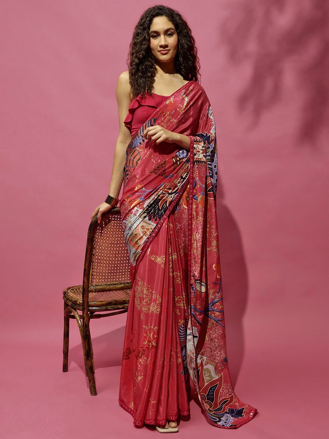 The Charm of Crepe Sarees: Timeless Grace by navyasa by Liva | by Yuvika Singh | Apr, 2025 | Medium