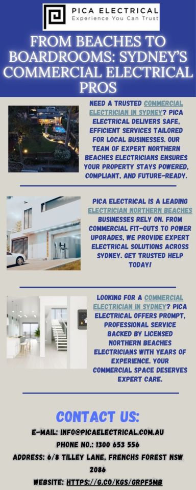 From Beaches to Boardrooms: Sydney’s Commercial Electrical Pros – @picaelectrical1 on Tumblr