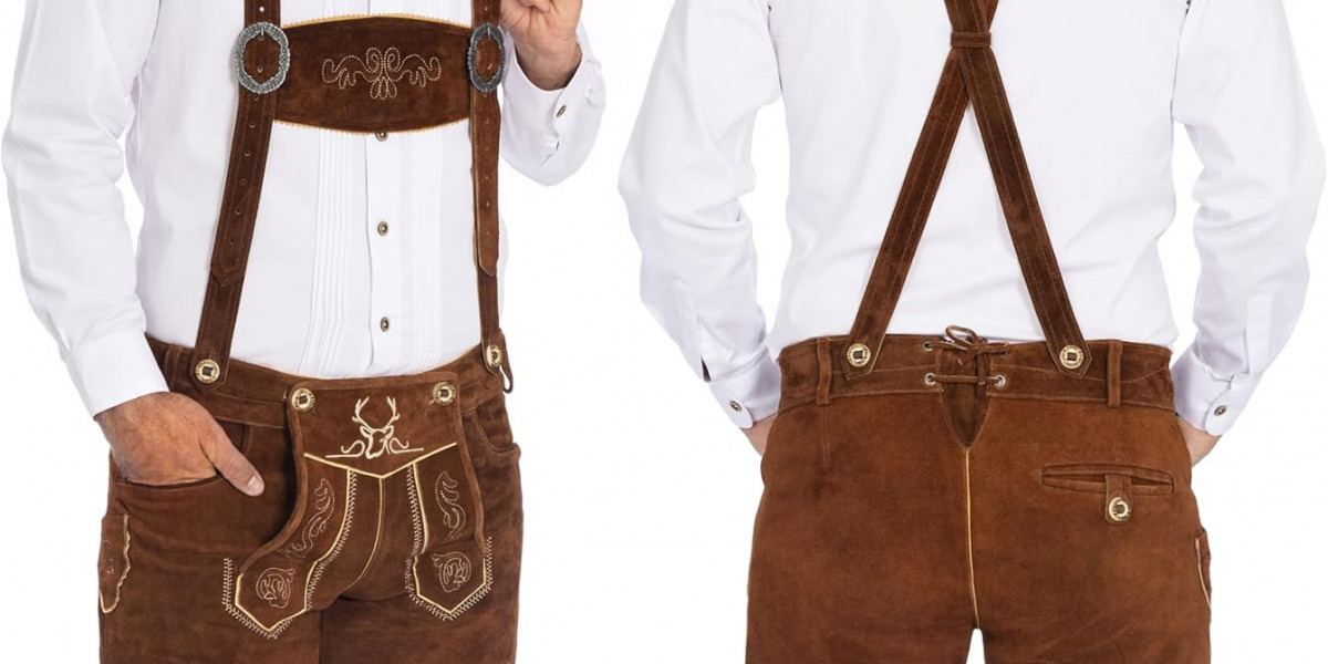What materials are traditionally used to make lederhosen?